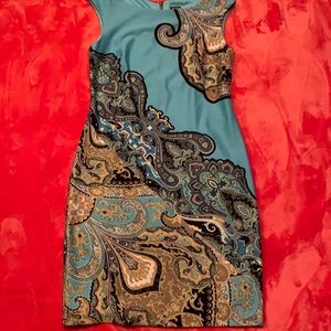 Dress, RMLL, SZ 6, Turquoise Paisley
